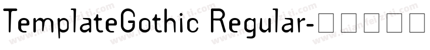 TemplateGothic Regular字体转换
